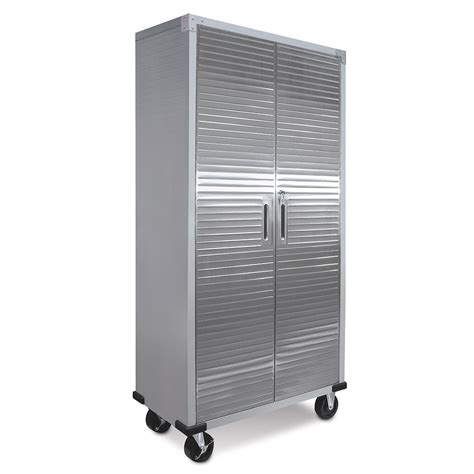 cabinet with steel rolling shades|Seville Classics Full Door Rolling Storage Cabinet, .